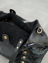 Black glitter studded bag