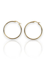 Golden hoop earrings