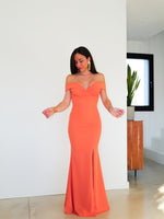 Orange mermaid boat dress