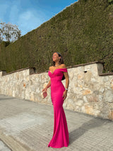 Fuchsia mermaid boat dress