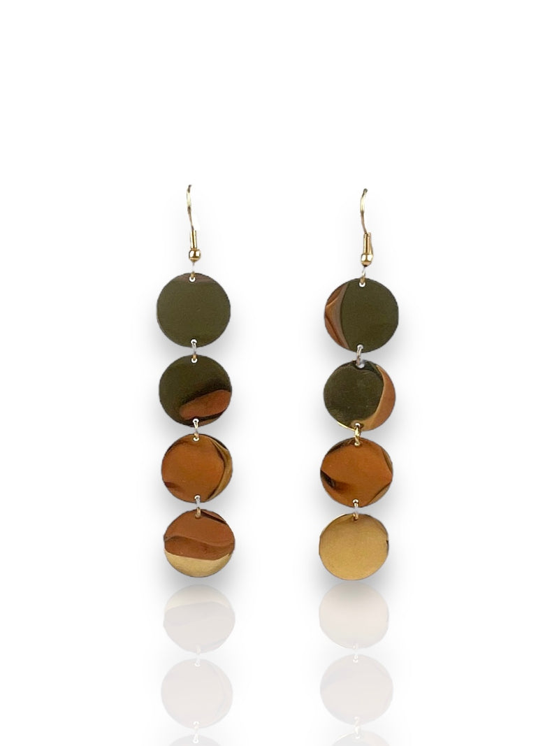 Golden circles earrings