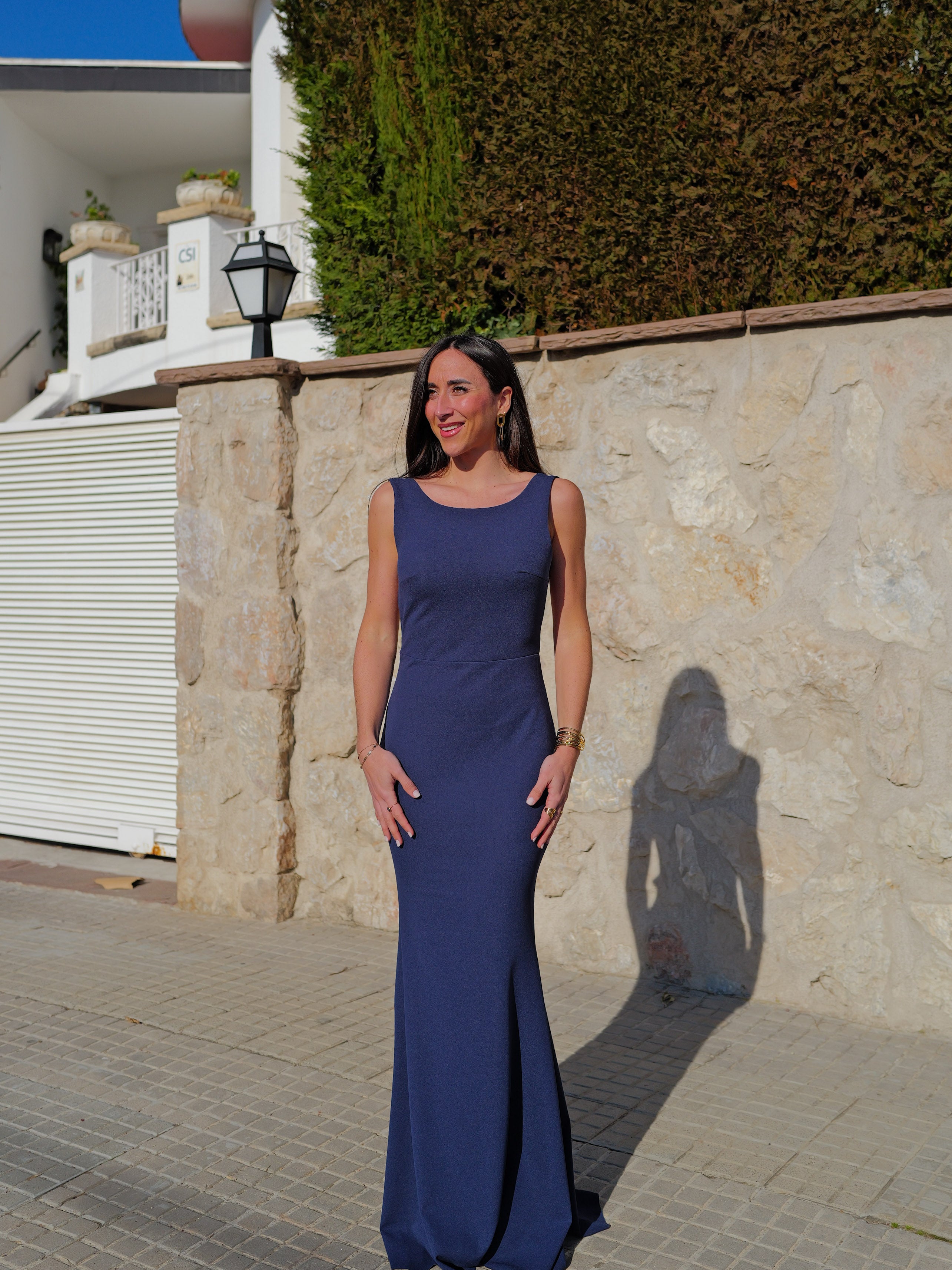 Navy mermaid long dress