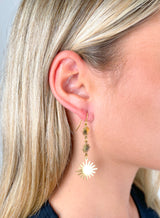 Earrings three golden suns