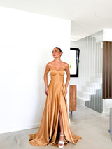 Corset dress golden word