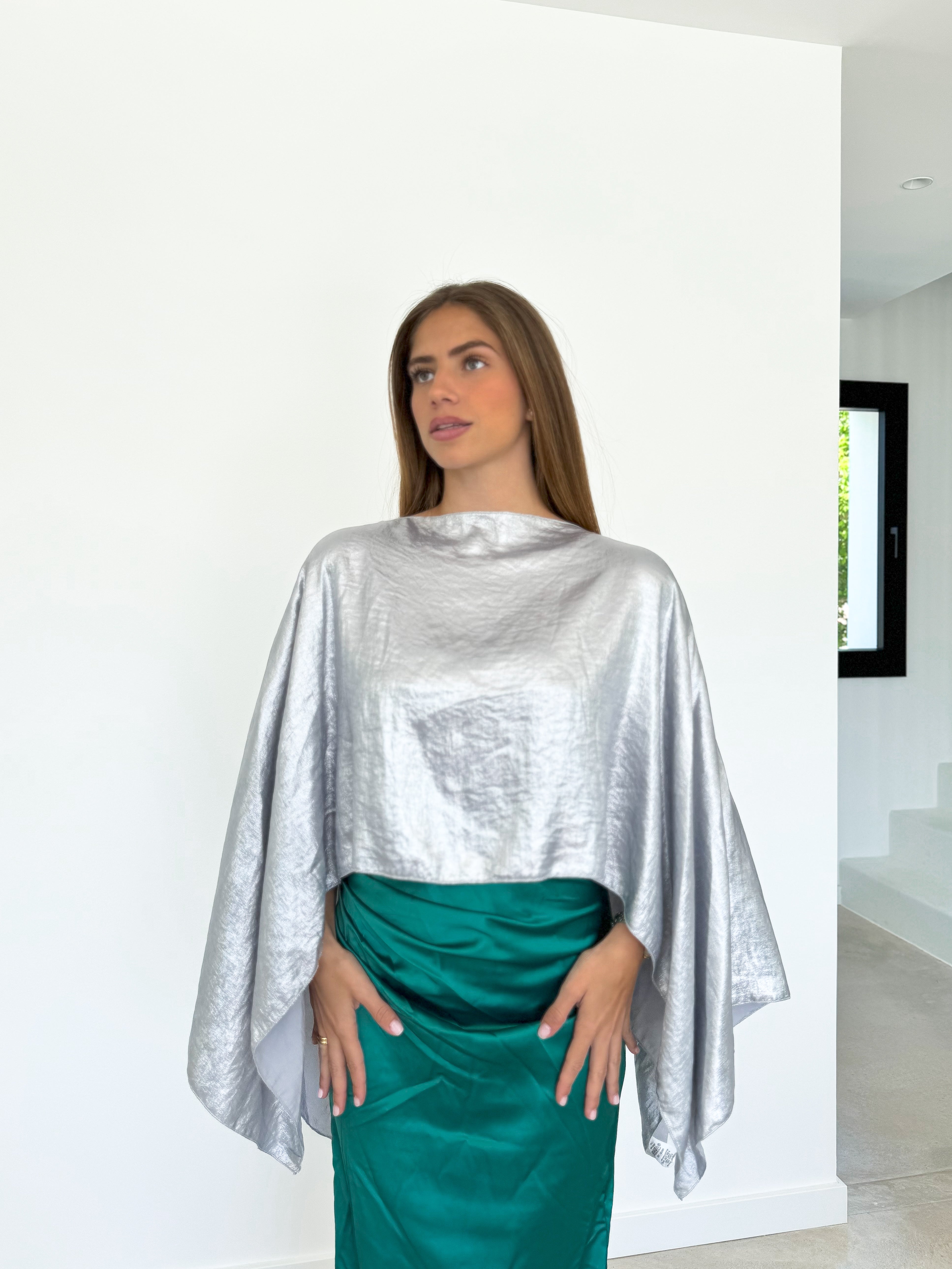 Silver glitter shawl