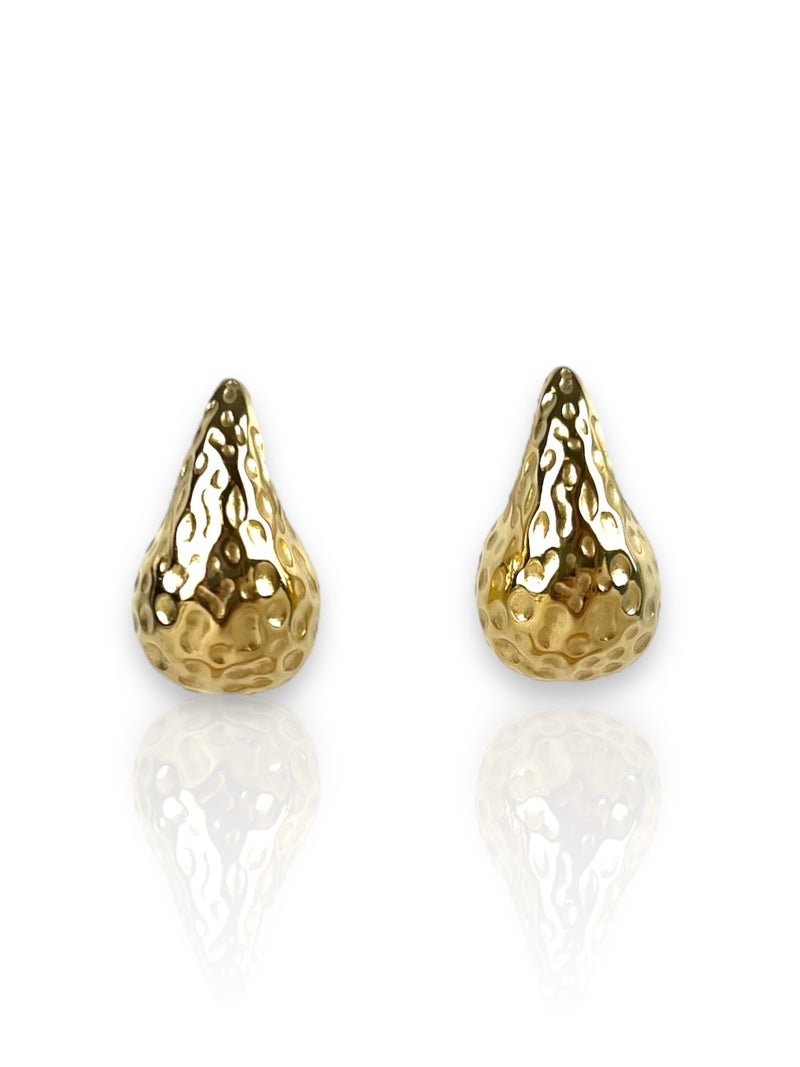 Gold strawberry drop earrings