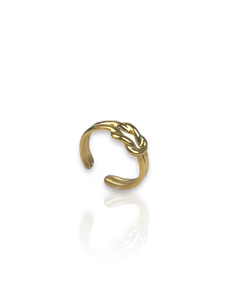 Golden knot ring