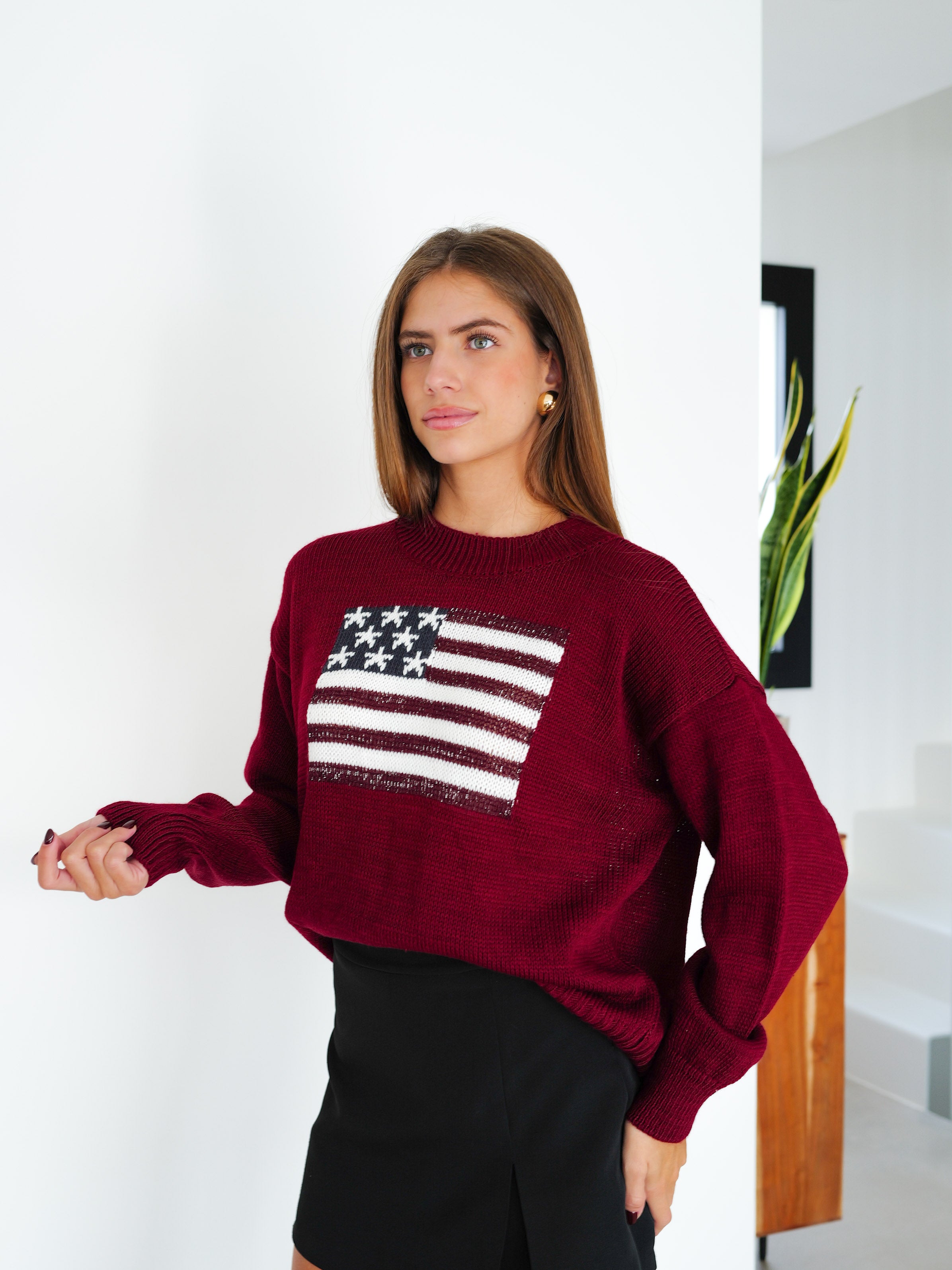 Bordeaux flag sweater