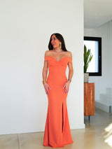 Orange mermaid boat dress