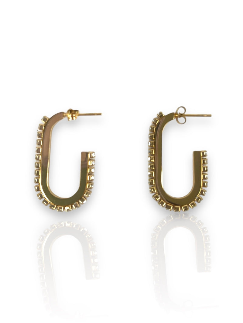 Golden sparkling earrings