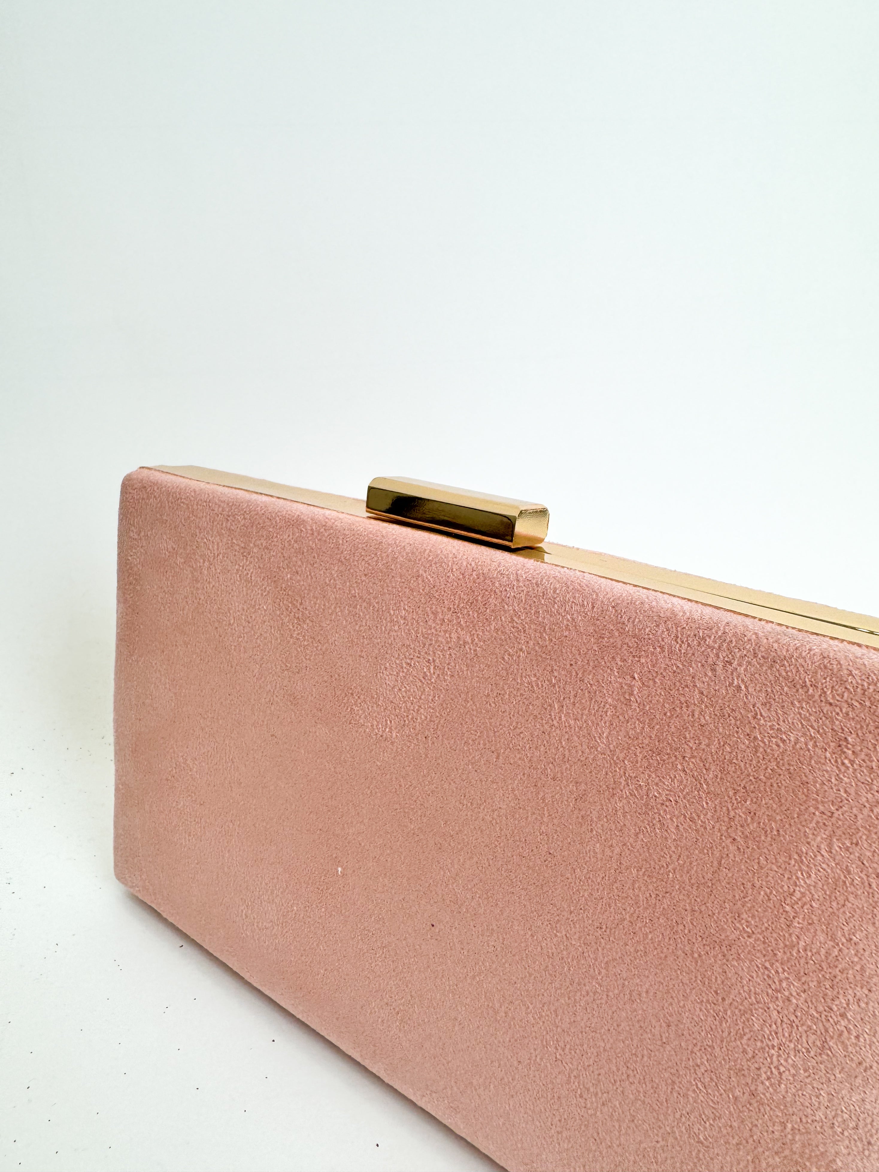 Pale pink horizontal clutch