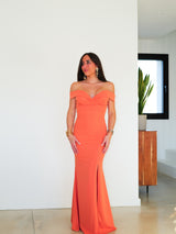 Orange mermaid boat dress