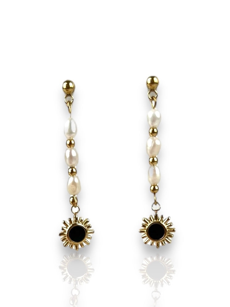 Pearl cascade earrings