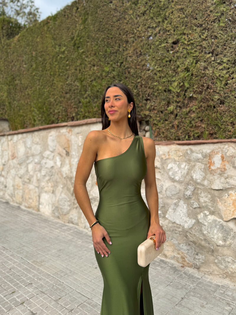 Olive knot assimilated back dress