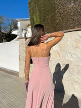 Pink peak crepe dress