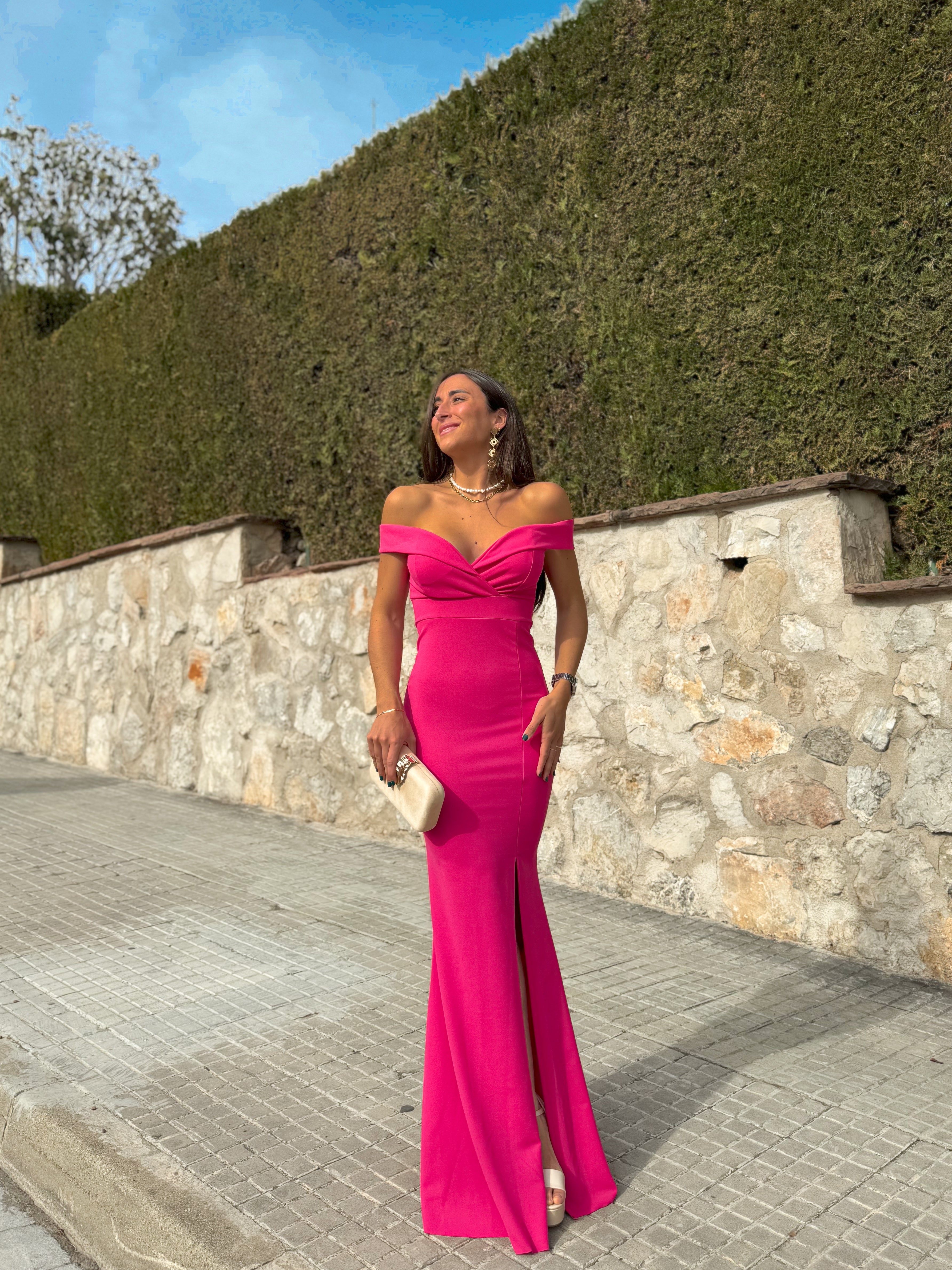 Fuchsia mermaid boat dress