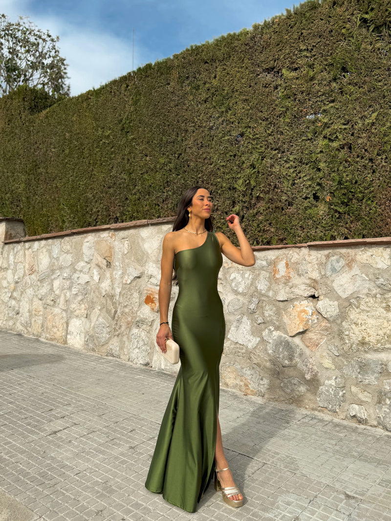 Olive knot assimilated back dress