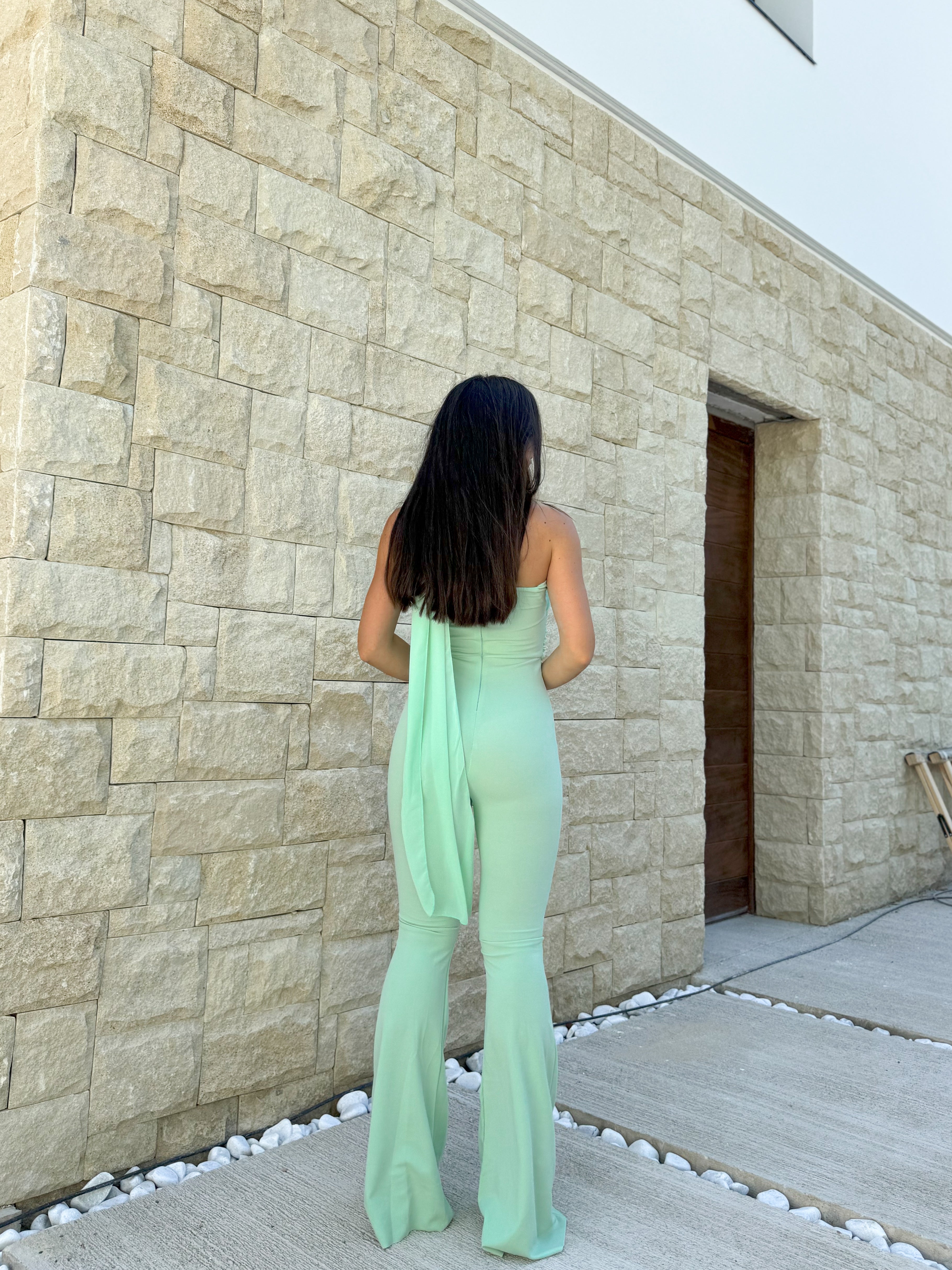 Mint multi tulle jumpsuit