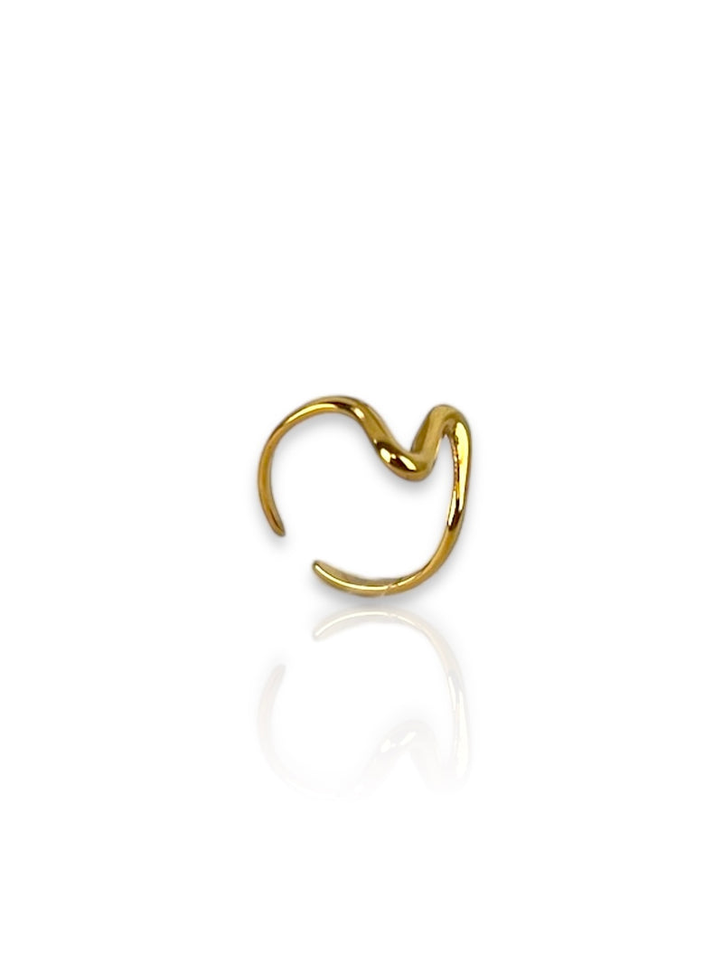 Golden wave ring