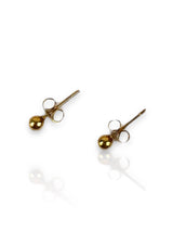 Golden bead earrings