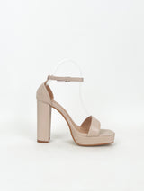 Nude band heel sandal