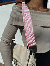 Pastel pink zebra chain