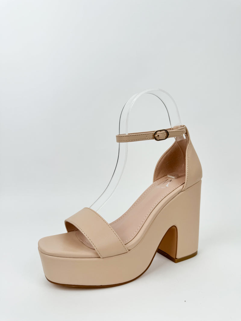 Nude maxi platform sandal