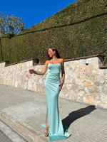 Strapless strapless mint intertwined dress