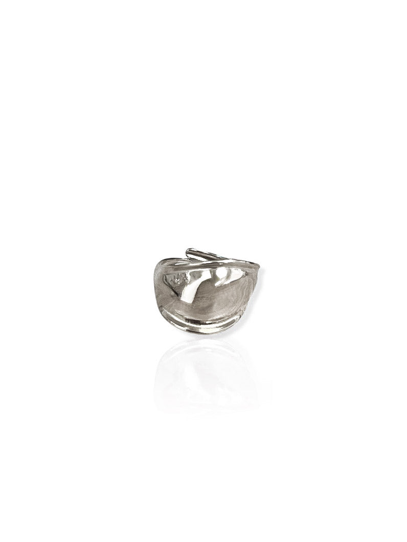 Silver band ring