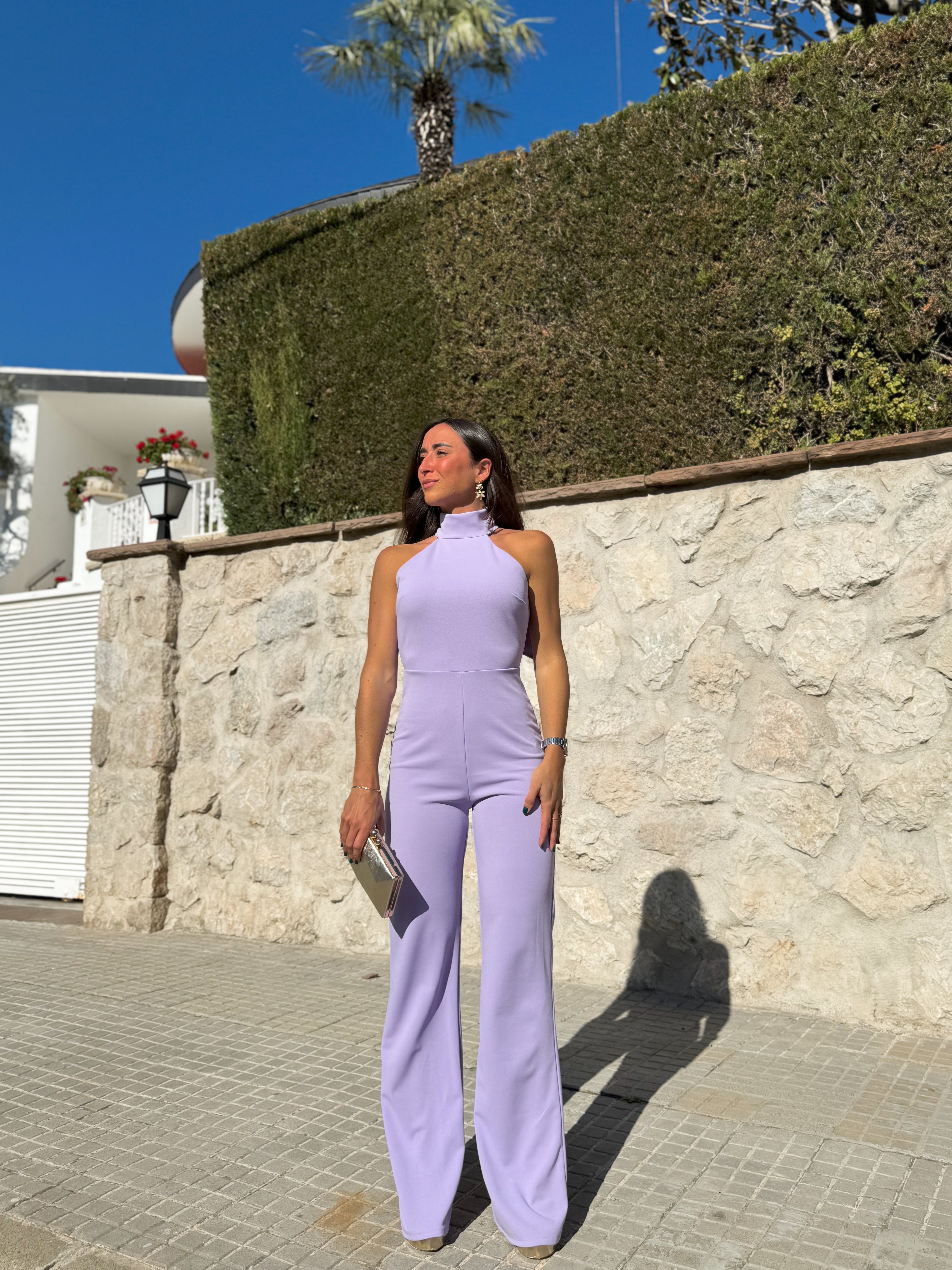 Lilac crepe Jumpsuit