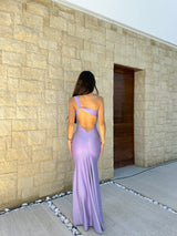 Lilac back knot assimilation dress