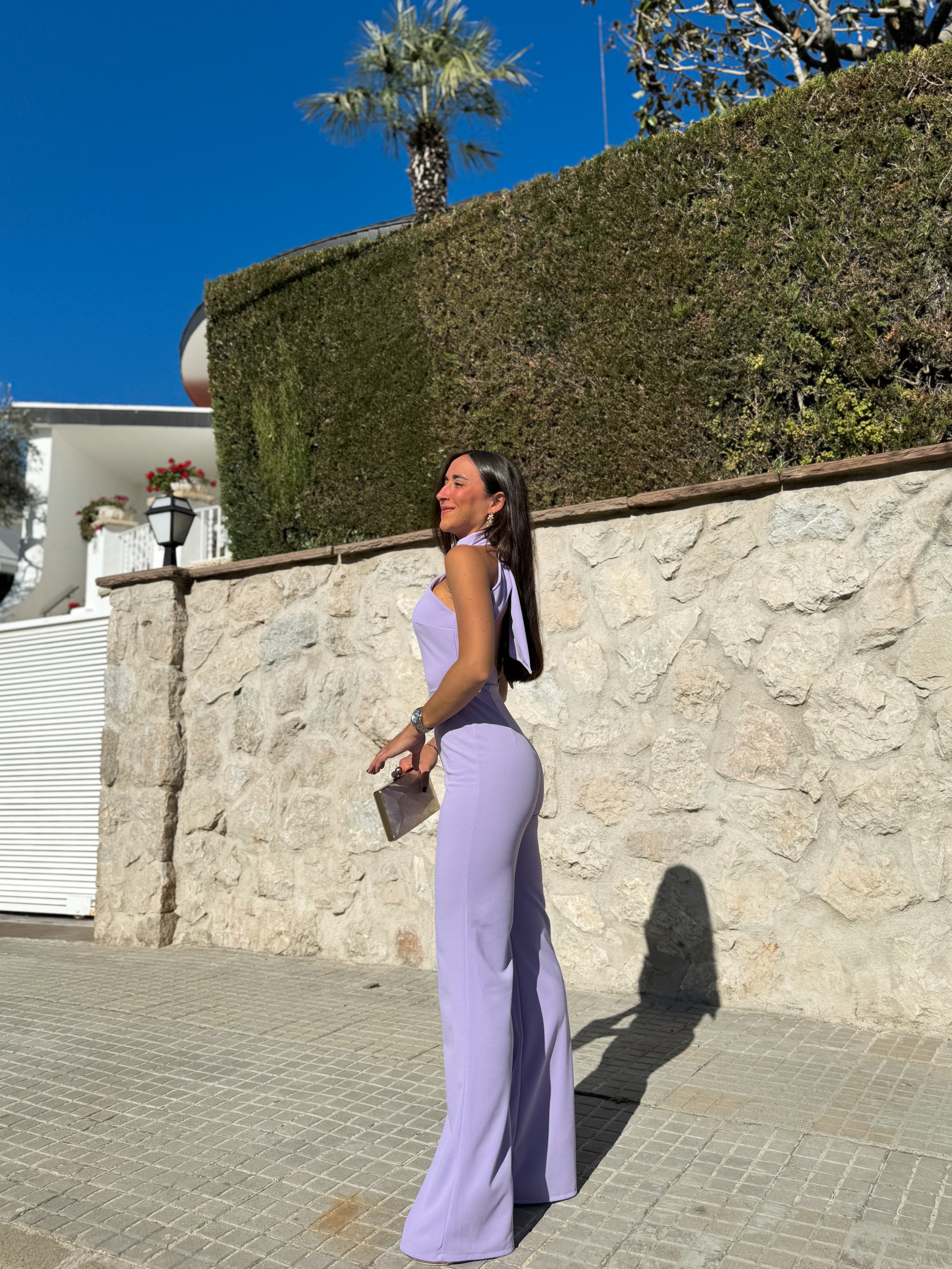 Lilac crepe Jumpsuit