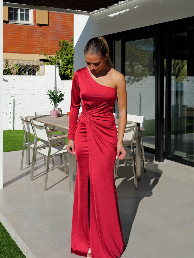 Wine knot assimilation dress