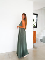 Multi olive long dress