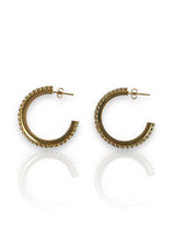 Gold-plated shiny hoop earrings