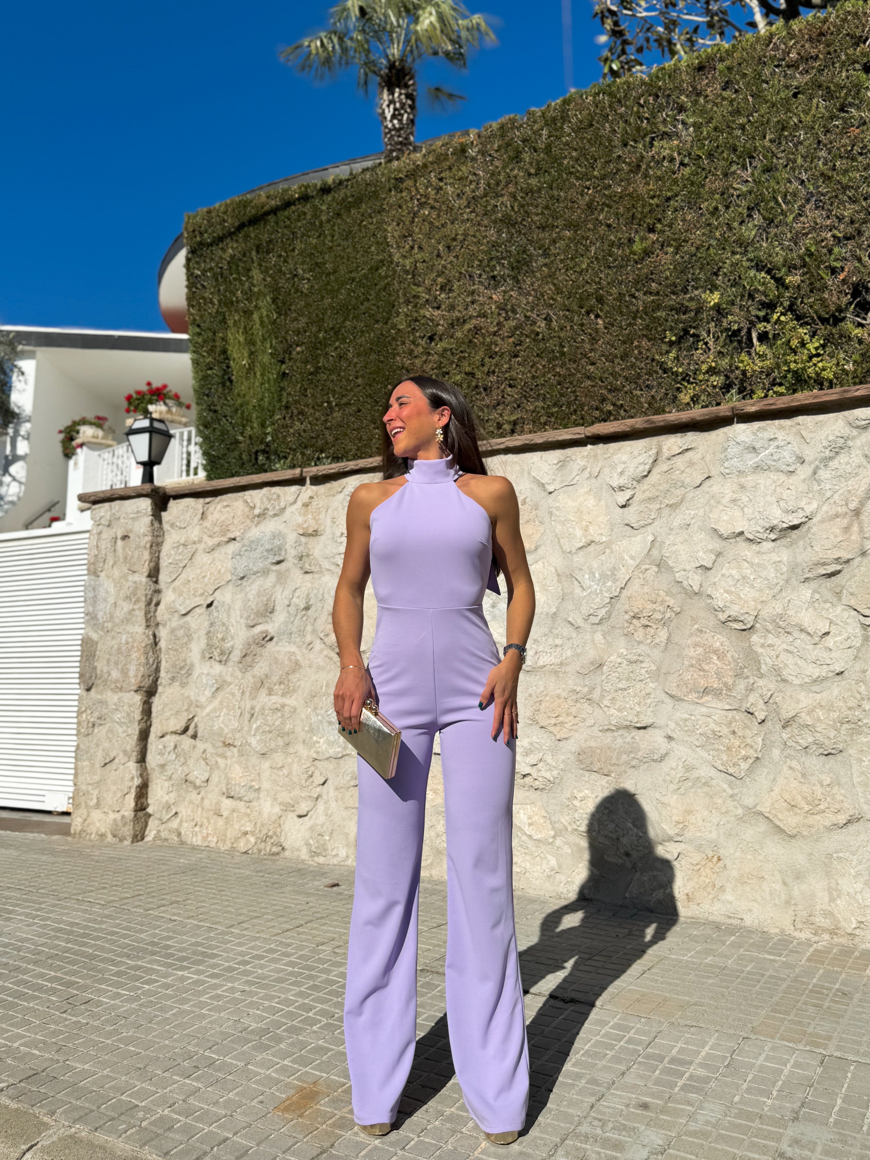 Lilac crepe Jumpsuit