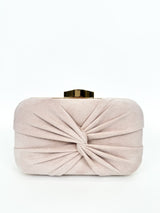 Pink crossed bow clutch