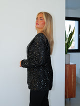 Blazer glitter negro