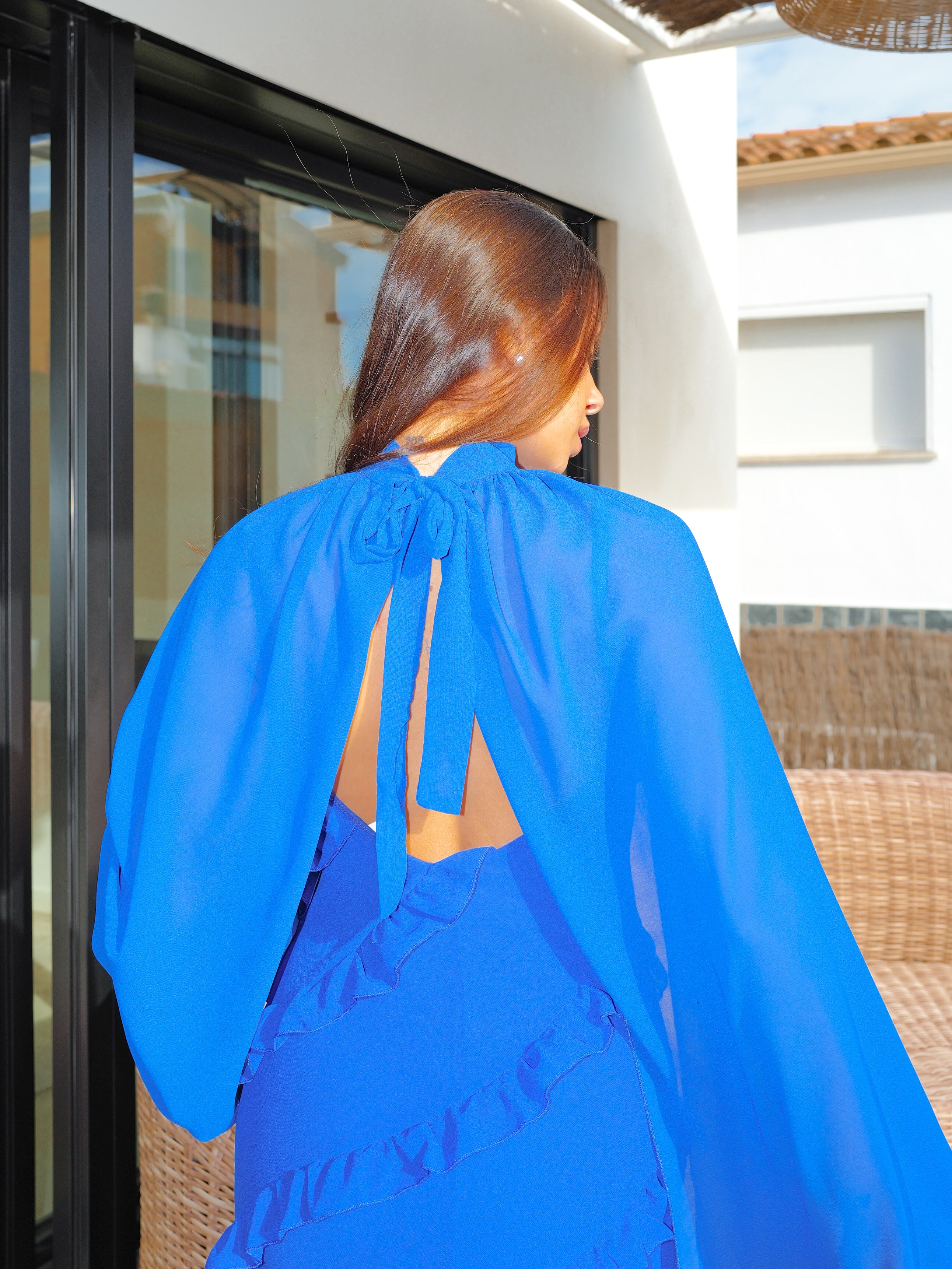 Sleeved shawl sleeves cape klein bow