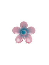 Turquoise pink flower clip