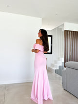 Long pink pompous dress