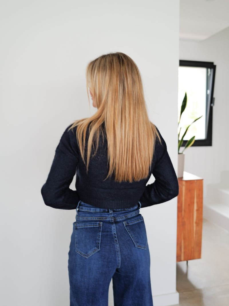 Navy star top sweater