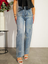 Star denim pants