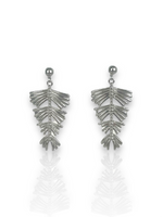 Silver plated palm tree earrings