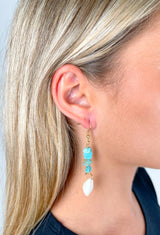 Turquoise stones earrings