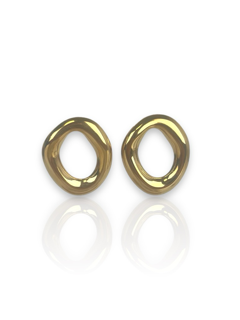 Golden ring earrings