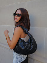 Large black knot bag