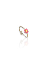 Golden yellow flower ring