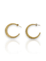 Gold semi hoop earrings