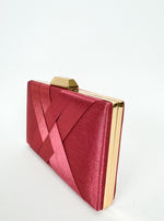 Satin blush clutch